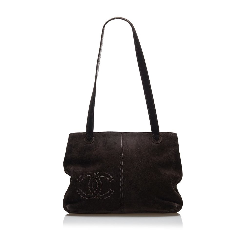 Chanel CC Suede Tote - Picture 2 of 9
